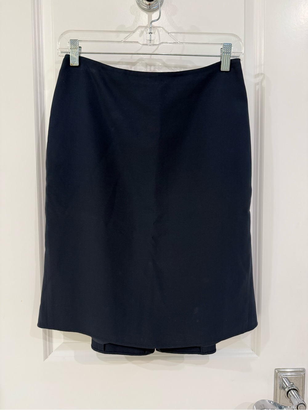 Ellen Tracy silk Classic navy Women's Pencil Skirt